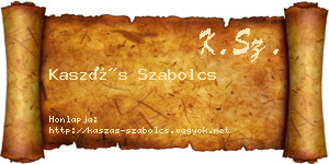 Kaszás Szabolcs névjegykártya
